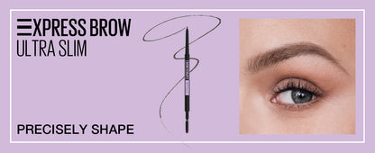 MAYBELLINE New York Express Brow Ultra Slim Defining Eyebrow Pencil, Ash Brown, 0.003 oz