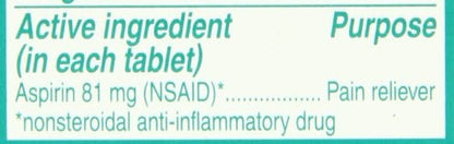 BAYER ASPIRIN LO DOSE CHWTAB CHERRY 36CT