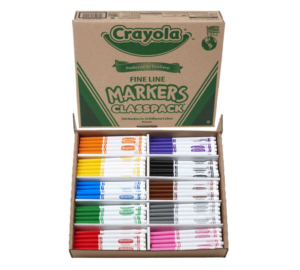 Crayola Fine Line Markers - Classic Colors, 10 count
