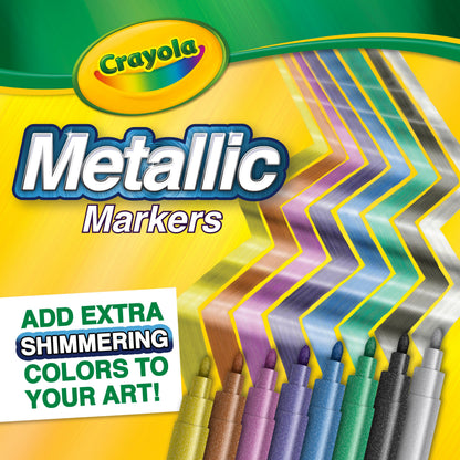 Crayola Metallic Markers, 8 count