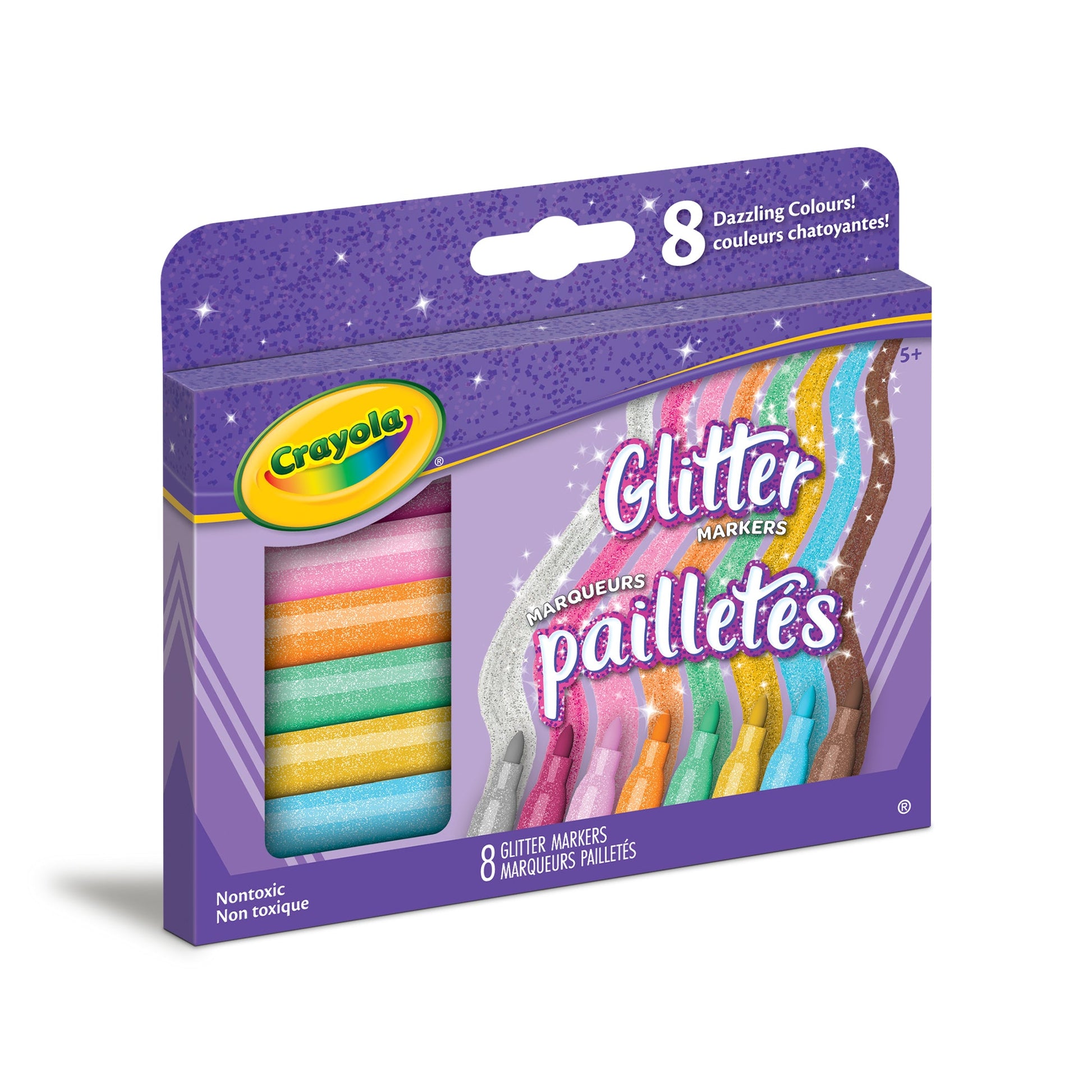 Crayola Glitter Markers, 8 count