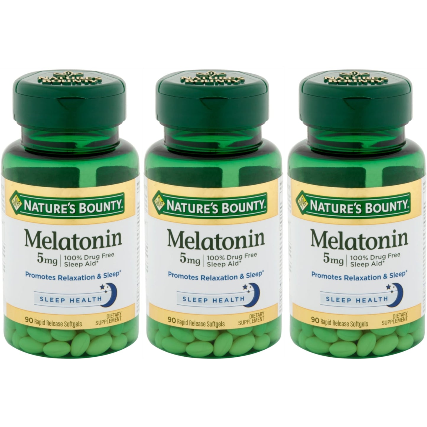 MELATONIN 5MG LIQUIGEL 90CT NAT BOUNTY