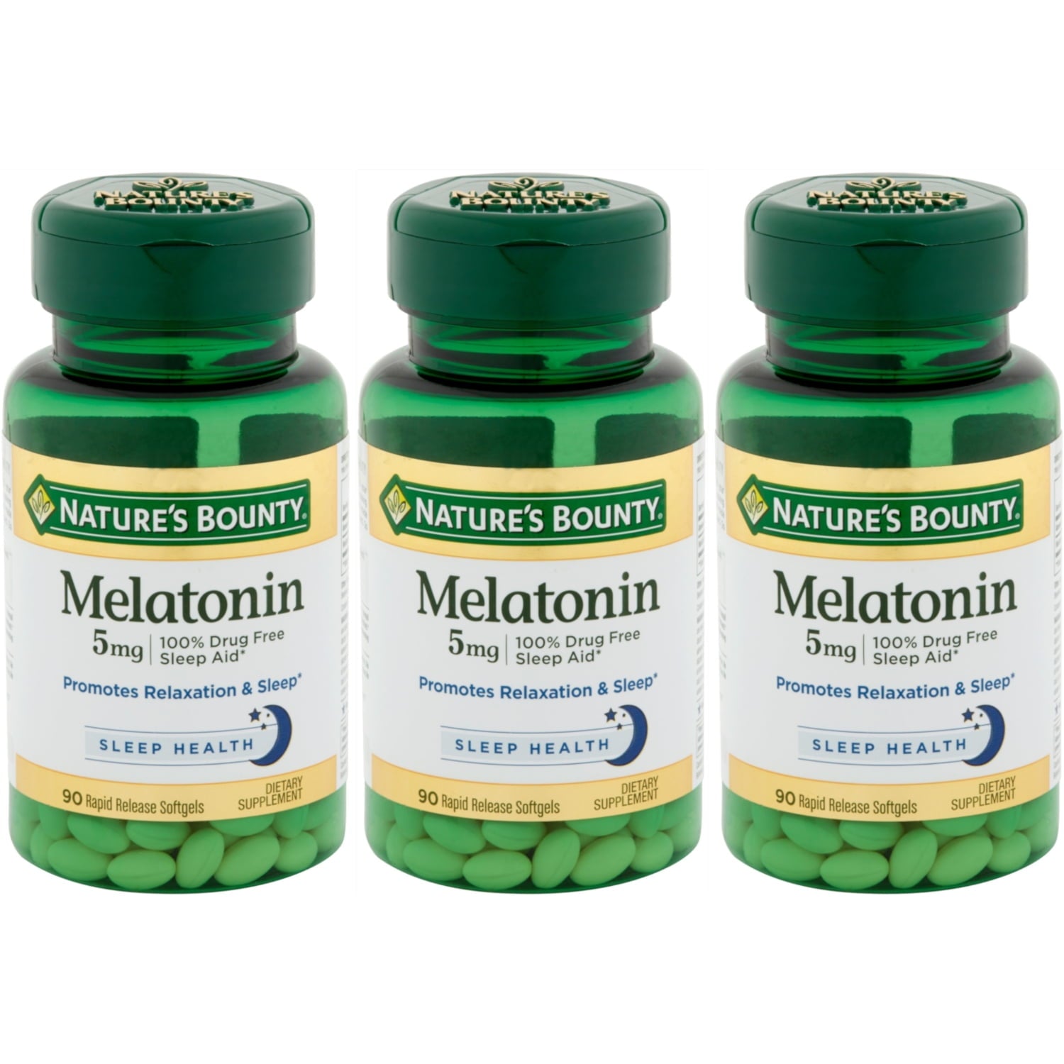 MELATONIN 5MG LIQUIGEL 90CT NAT BOUNTY
