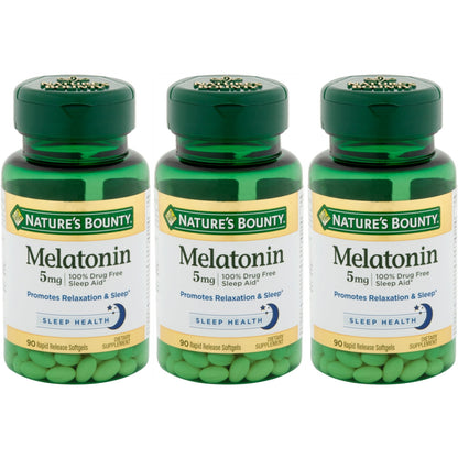 MELATONIN 5MG LIQUIGEL 90CT NAT BOUNTY