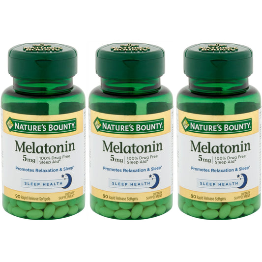 MELATONIN 5MG LIQUIGEL 90CT NAT BOUNTY