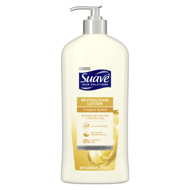 Suave Skin Lotion 18oz Pump Revitalizing Vitamin Blend