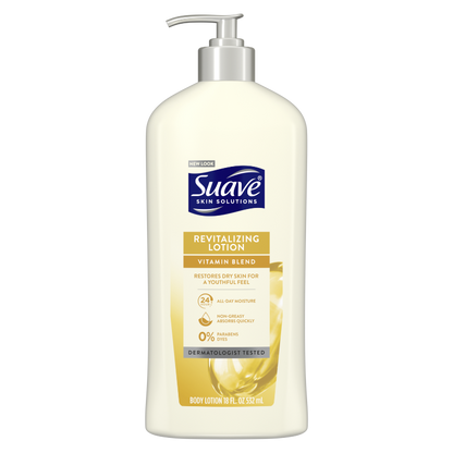 Suave Skin Lotion 18oz Pump Revitalizing Vitamin Blend