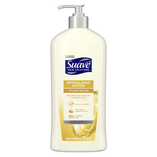 Suave Skin Lotion 18oz Pump Revitalizing Vitamin Blend