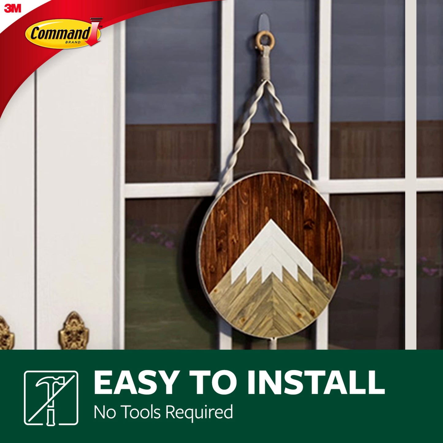 Command Large Outdoor Window Hook - Clear, 1 Hook + 2 Strips