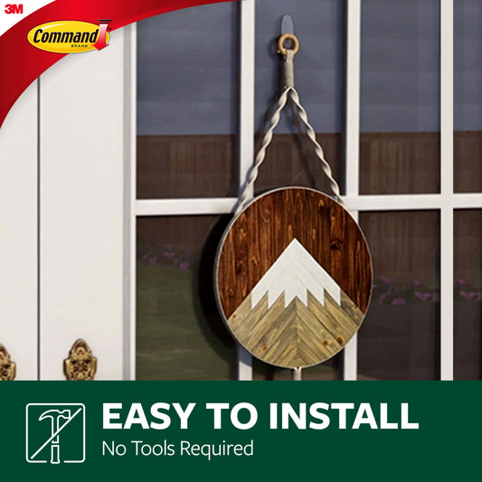 Command Large Outdoor Window Hook - Clear, 1 Hook + 2 Strips
