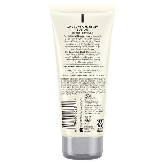Suave Skin Lotion 18oz Pump Advanced Therapy Hydro Complex