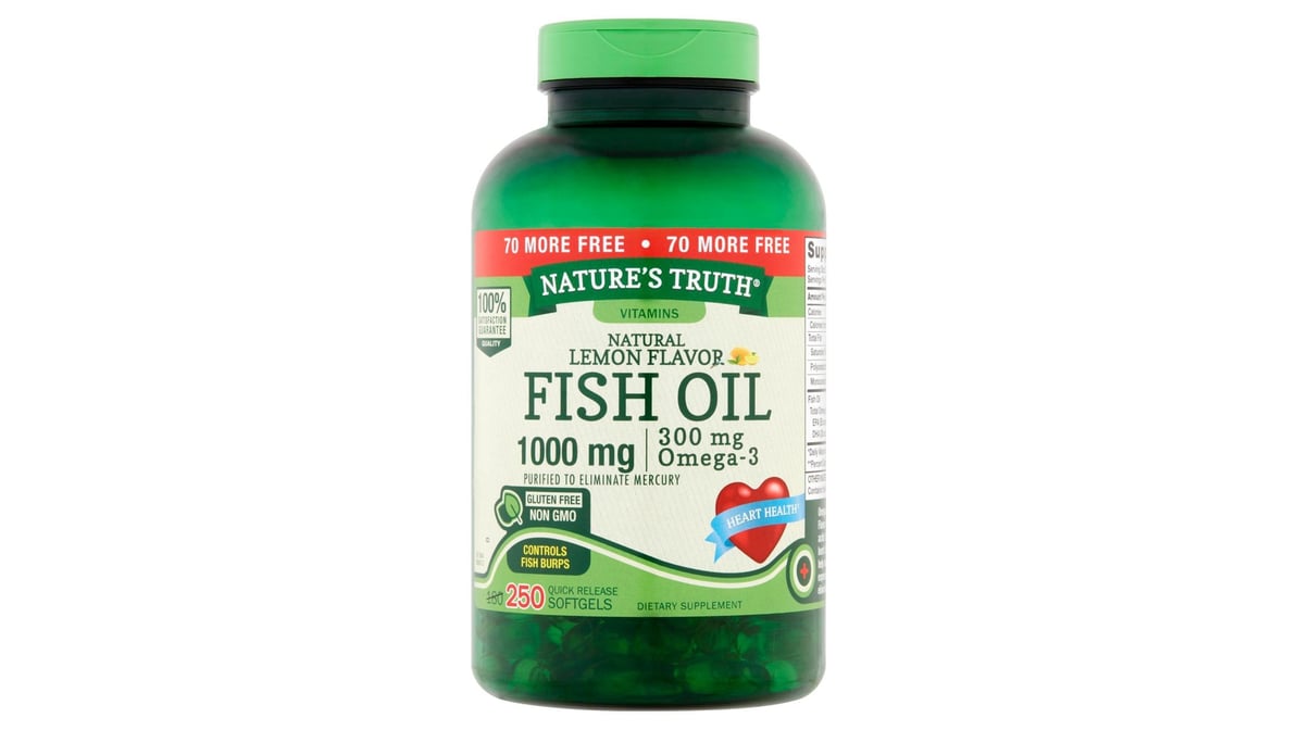 FISH OIL 2000MG LEMON SGC 60CT NAT TRU