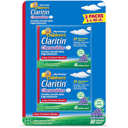 CLARITIN CHILD 5MG 24HR CHEW GRAPE 30CT