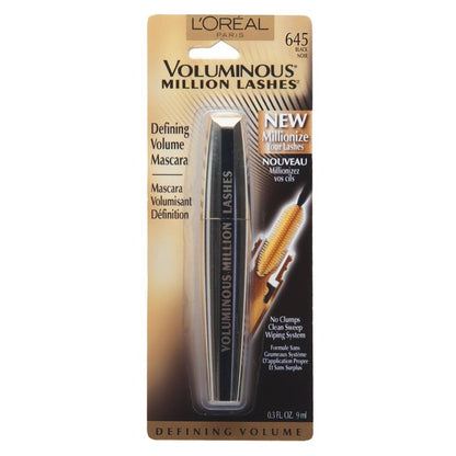 L'ORÉAL PARIS Voluminous Million Lashes Mascara, 645 Black, 0.32 fl. oz.
