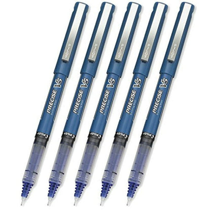 Pilot Precise V5 Rolling Ball Stick Pens, Extra Fine Point (0.5mm), Blue, 1 Count