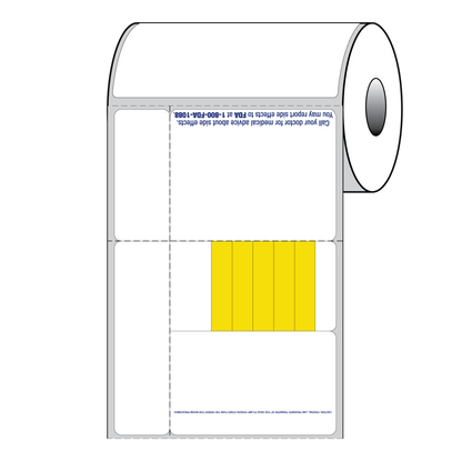 LABEL DT PERMNNT 1INCOR 4X1 WHT 8X1300CT