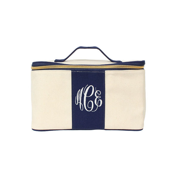 2Pc Round Train Case Set-Stripes