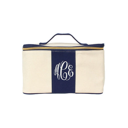 2Pc Round Train Case Set-Stripes