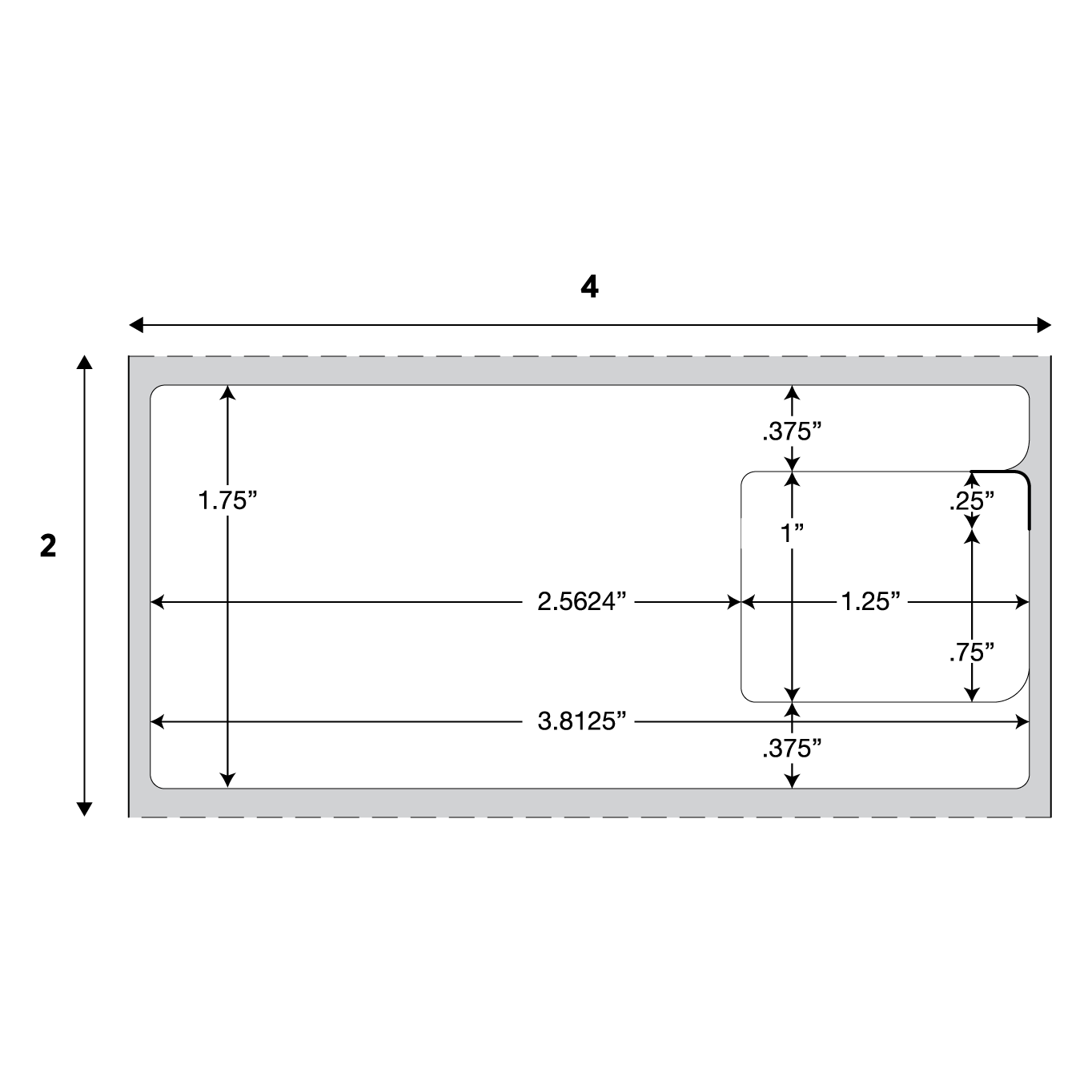 C16879 DT LABEL 2 X 4 1"C PARATA MANUAL