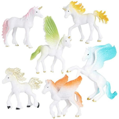 8 PLASTIC UNICORN FIGURINES
