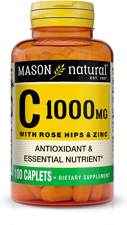 VITAMIN C 1000MG +ROSE TAB 90CT MASON