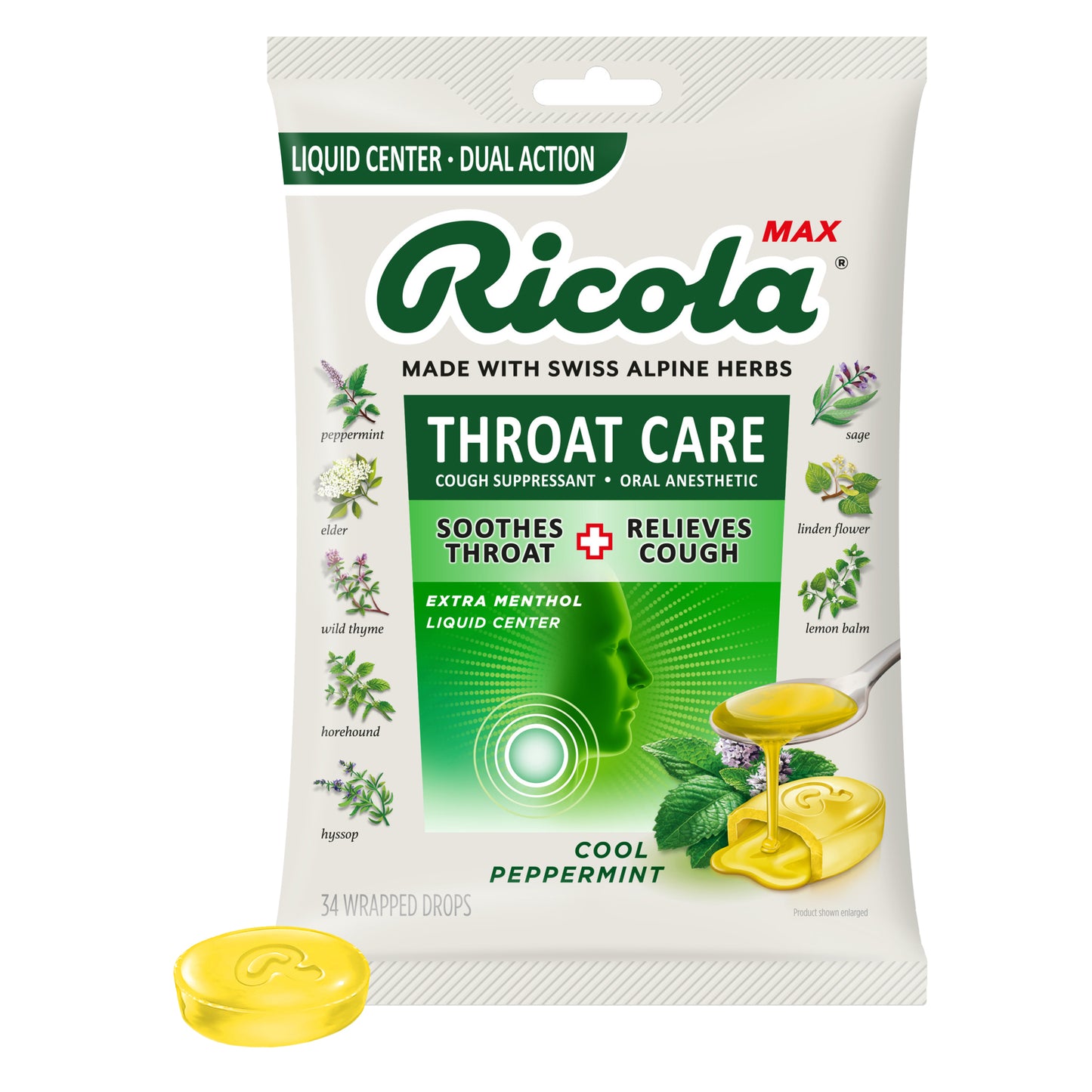 RICOLA BAG MAX NSL CARE CL MNTH DRP 34CT