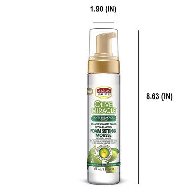 African Pride Olive Miracle Foam Setting Mousse 8.5oz