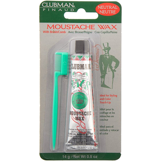 CLUBMAN MOUSTACHE WAX NEUTR .5Z