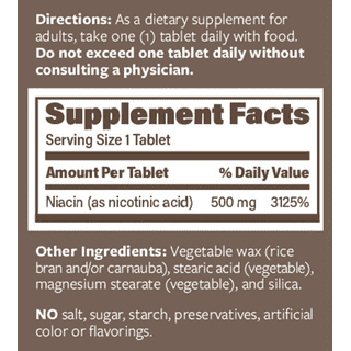 NIACIN 500MG TABLET 1000CT RUGBY