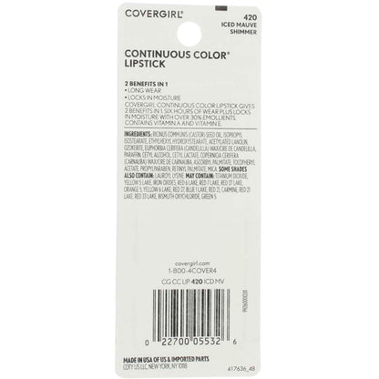 COVERGIRL Continuous Color Lipstick - 420 Iced Mauve