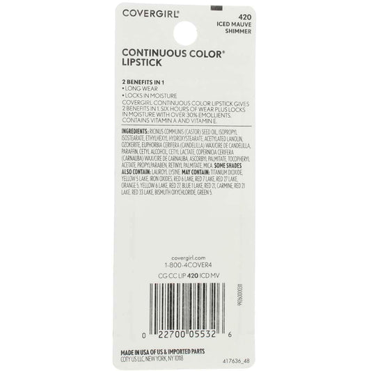 COVERGIRL Continuous Color Lipstick - 420 Iced Mauve
