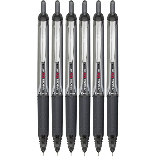 Pilot Precise V5 RT Retractable Rolling Ball Pen, Extra Fine Point (0.5mm), Black, 12 Count
