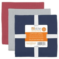 Mukitchen Flour Sack Kitchen Towel - Café, 24" x 36", 3 Count