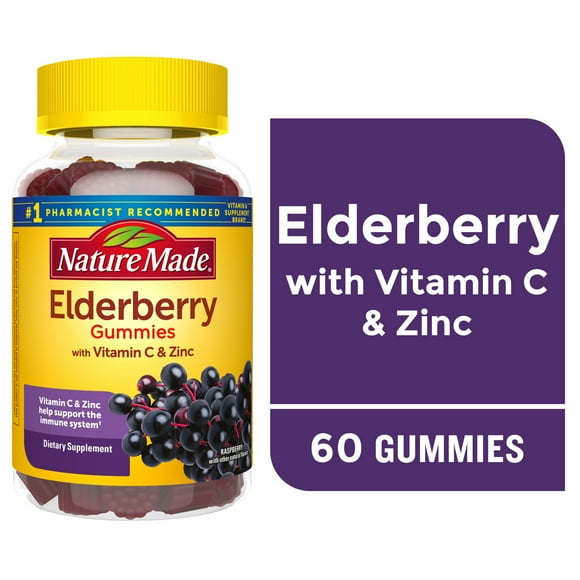 GNP ELDERBERRY W/VIT C & ZINC GUMMY 60CT
