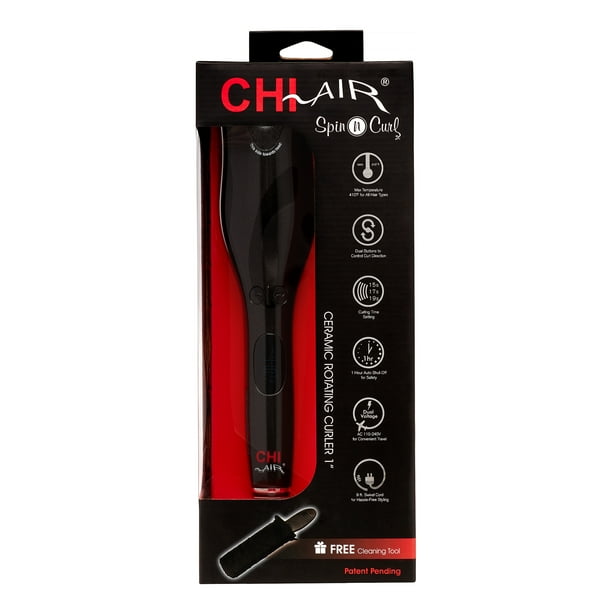 CHI Matte Black Ceramic Spin N Curl, 1 inch