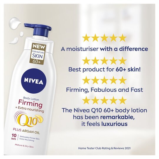 Nivea Lotion Q10 & Argan Oil Skin Firming 16.9oz Pump