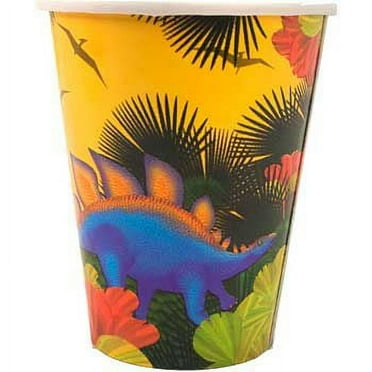 Blue & Green Dinosaur 9oz Paper Cups, 8 count