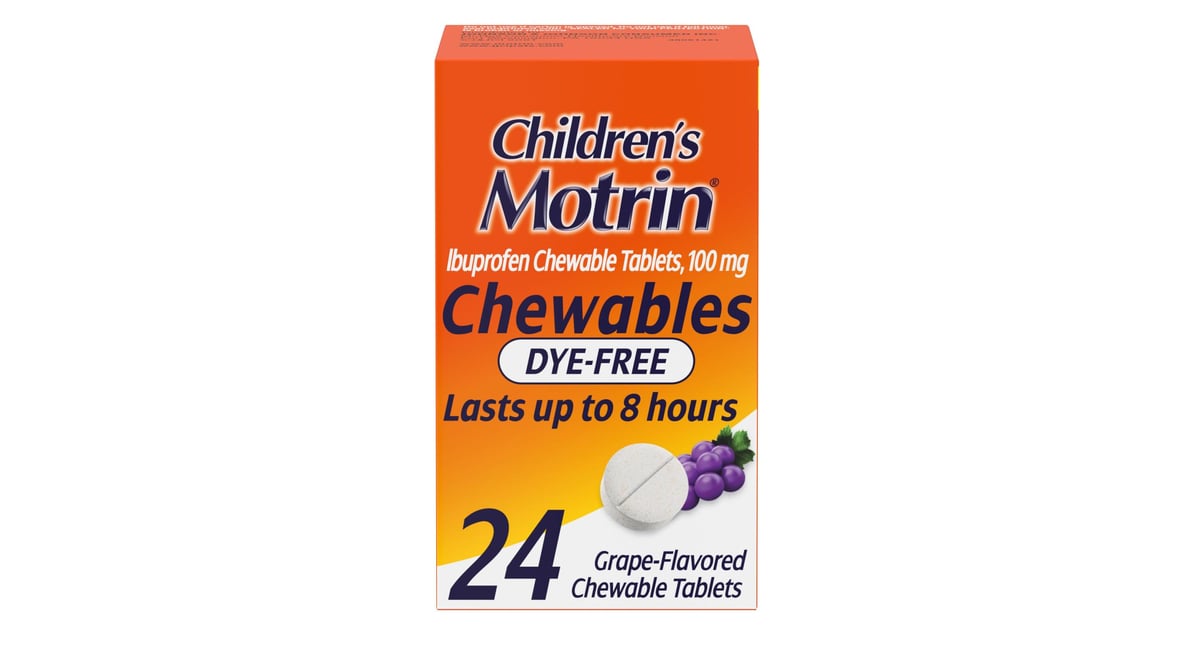MOTRIN CHD CW 100MG 24 GRAPE