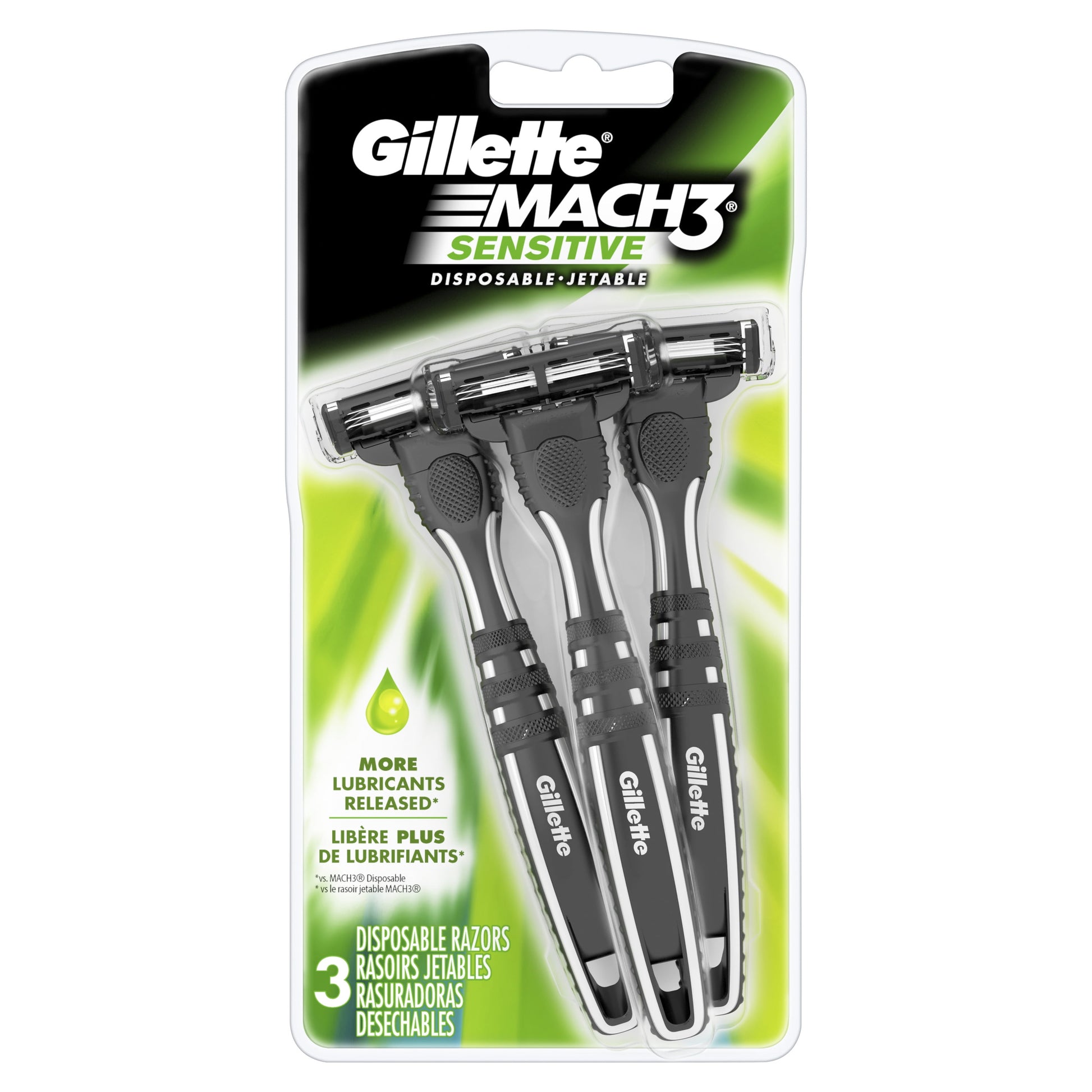Gillette Mens Mach 3 Razor Disposable 3 Count