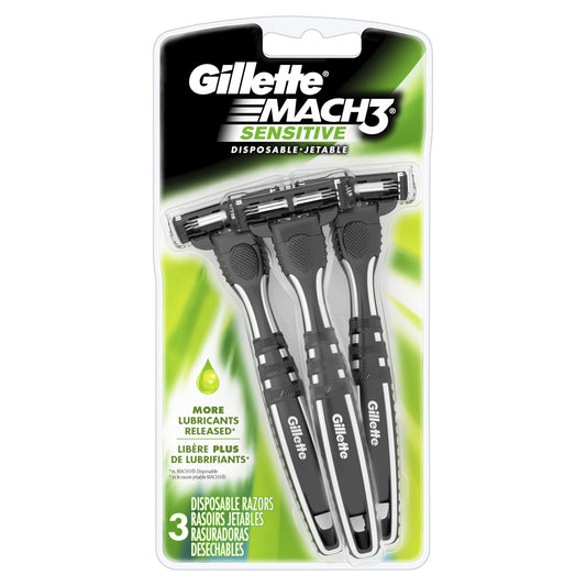 Gillette Mens Mach 3 Razor Disposable 3 Count