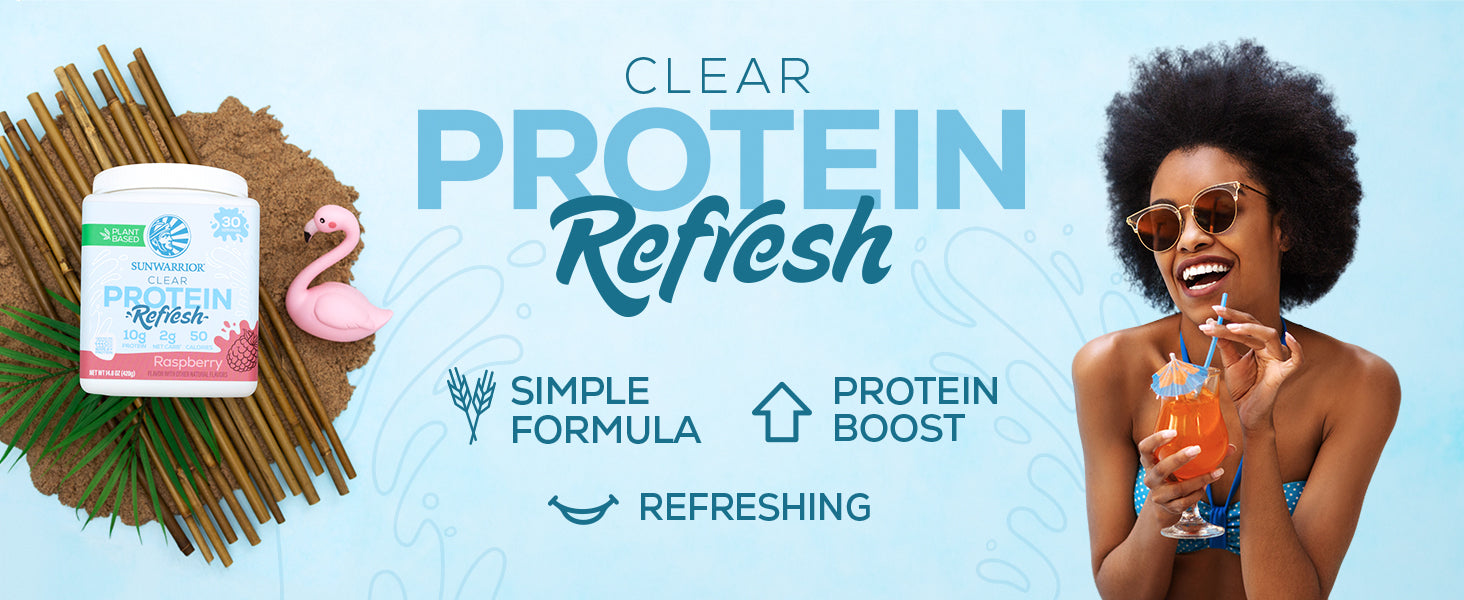 SUNWARRIOR PROTEIN,CLEAR,RASPBERRY