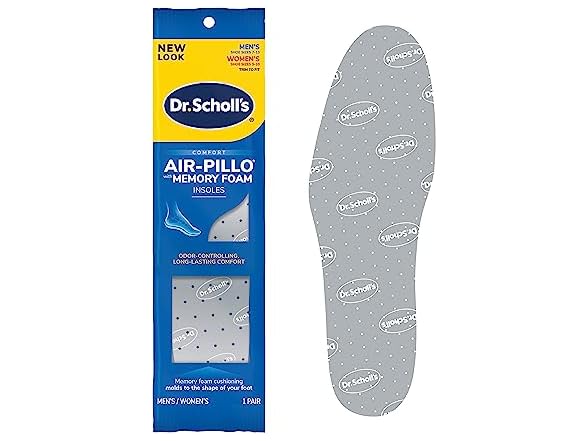Dr. Scholls Air-Pillo Memory Foam Insoles  (M 7-13/W 5-10)