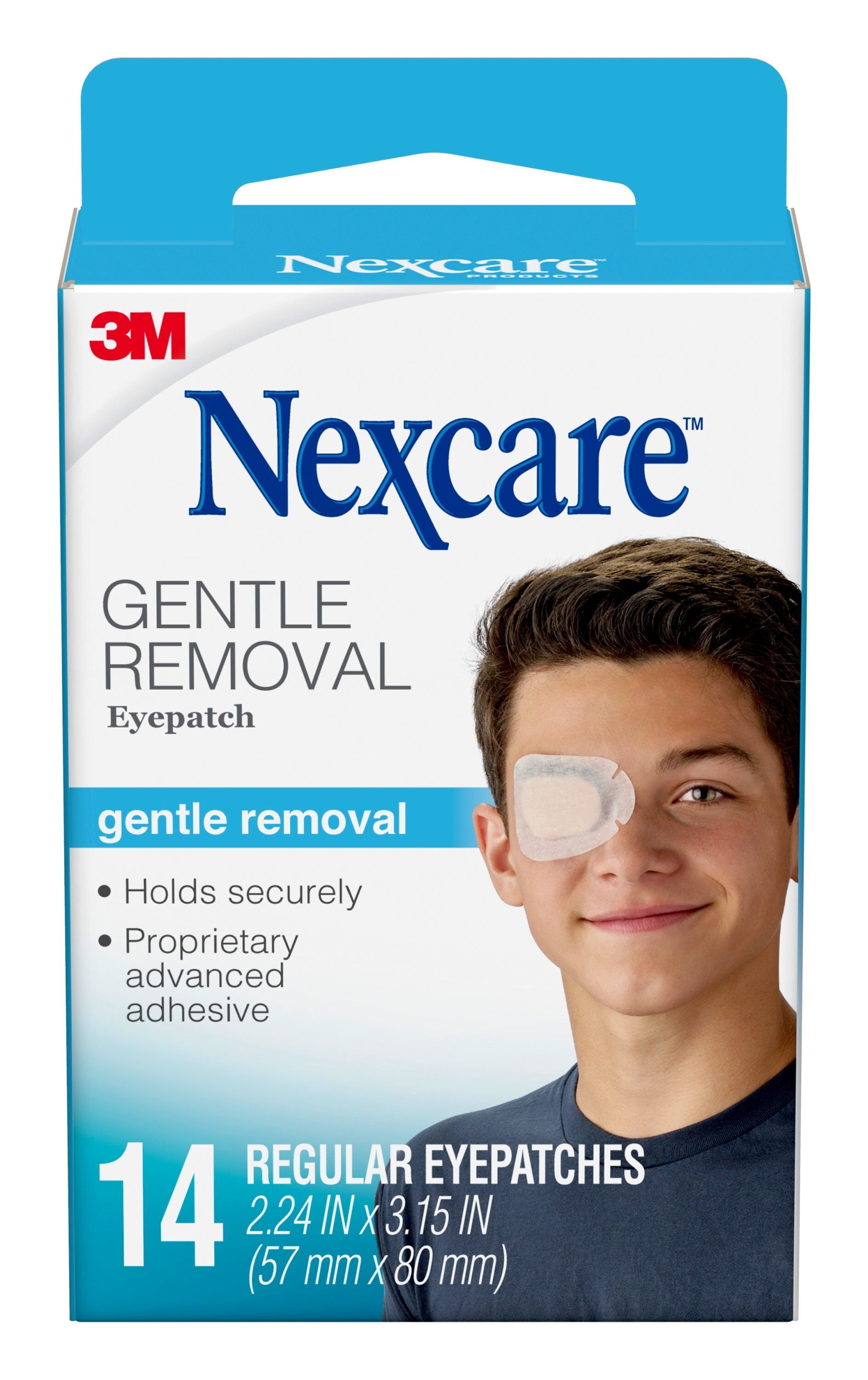 NEXCARE GENTLE REMOVL EYEPATCH REG 14 CT
