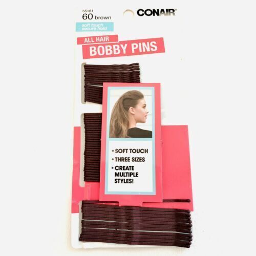 CONAIR Soft Touch Multi Pack Bobby Pins - Brown, 60 count