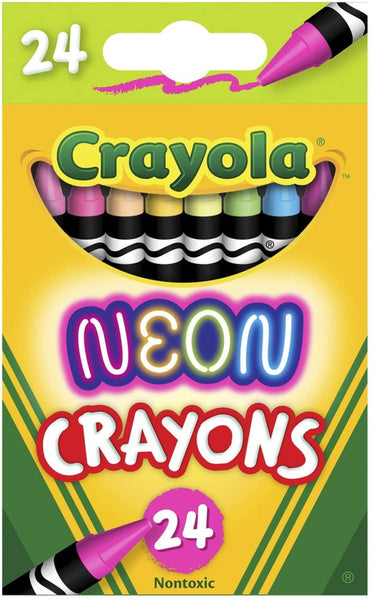 Crayola Neon Crayons, 24 pack