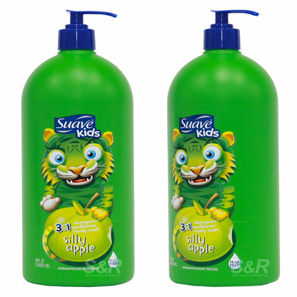 Suave Kids 3-In-1 Shampoo-Cond -Bodywash Silly Apple 18oz