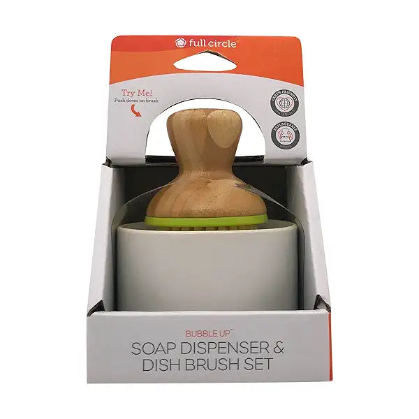 FULL CIRCLE BBL-UP BRSH+SOAP DSH,GREY