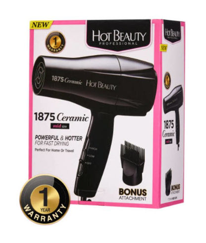 Hot Beauty Dryer 1875 Watt Ceramic Mid-Size