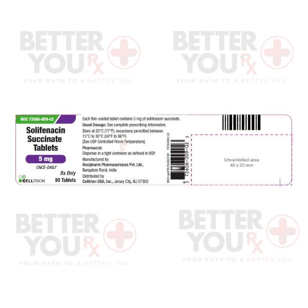 SOLIFENACIN SUCCINATE TB 5MG 90