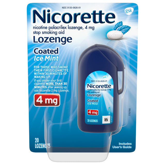NICORETTE LOZENGE COAT 2MG ICE MINT 80CT